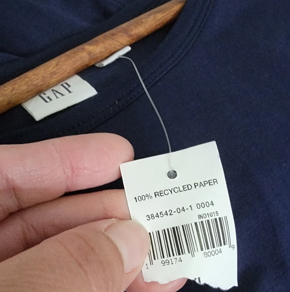 NWT GAP Blue Long Sleeve Tunic Midi Dress - Picture 3 of 4